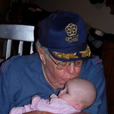 Popsy with his great grand daughter, Gracie