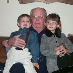 Popsy and his great grandchildren Alex and Reagan