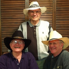 The brothers -- Wayne (back), Keith (Left) and Glenn. 2002. 