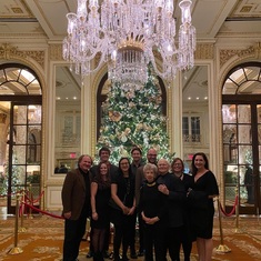 Christmas 2019 in NY at the Plaza Hotel with his nephew Craig (and his wife Karyn) and his grand nieces and nephews - Jesse (and wife Megan), Caitlin (and boyfriend Corey), Sean and Jamie. 