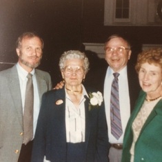 Glenn with his mother Elsie and his brother Wayne and Wayne's wife Betty
