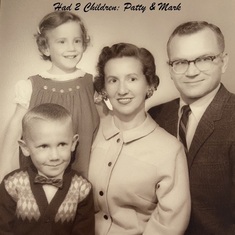 Glenn's brother Keith's marriage to Caroline Danish on Oct 22, 1955.  They had 2 children, Patty (born 1958) and Mark (born 1957).  