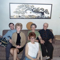 Glenn and Sue with Glenn's parents - Elsie and Bill, and his sister Carol