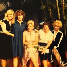 Sisters Valorie, Linda, Gloria, Nancy and Charlene at Mary's Funeral 1985