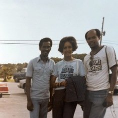 Bunny Dupigny (R), Marina Dupigny (C), and Bunny's friend Dennis Williams (L) in Fla. 1979 