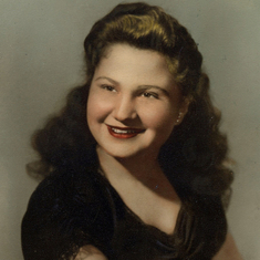 A portrait of Gloria as a young woman