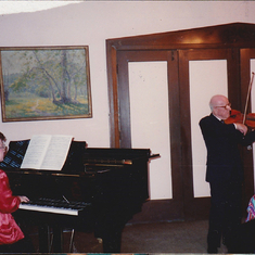 Gloria and Nathan playing together