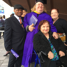 Gloria, Bobby, Joanie and Godson at Bobby's graduation with a masters degree from NYU