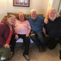 Gloria, recently, with her children Joanie, Carl and Bobby