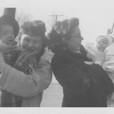 Joanie and Gloria, Shirley and Barbara Elkind, Pittsburgh, 1949