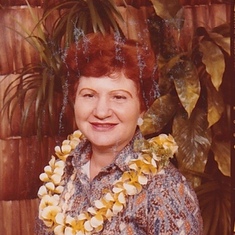 Gloria visits Hawaii, circa 1980.