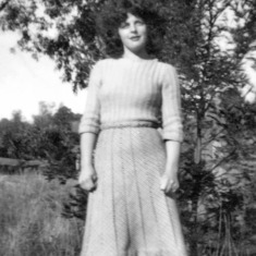 1945 - Gloria in the front yard in William Street, Greensborough.
