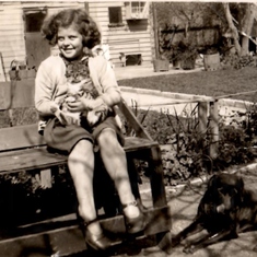 1936 - Gloria, aged 8, at 33 Donald St Brunswick.