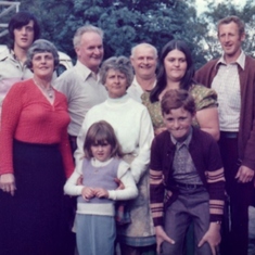 1974 - Group photo taken on a visit to Edna & Les in Greensborough.