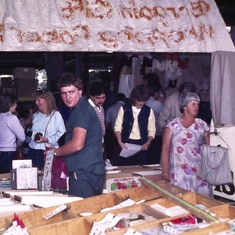 Gloria & Ray, busy working at the Victoria Market stall.