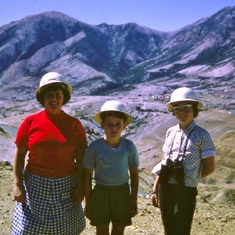 1966 - Gloria, Ern & Linda at Mount Lyell Mine in Queenstown, Tasmania.