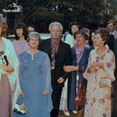 23-Oct-1976 - Group shot at Linda & Colin's Wedding. Louise, Gloria, Eric, Freda, Ev, Peter.