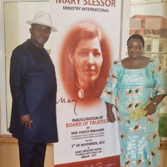 Gloria With darling husband at MSMI inauguration 