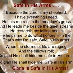 Gloria is Safe in His Arms
