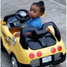 KyRen said, "Look Aunt Gloria, I'm driving . . . ride with me."