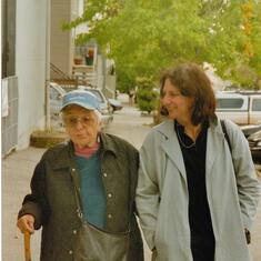 Connie and Gloria strolling in San Francisco.  San Francisco, with its diversity, and conveniences, was an ideal place for Gloria to live.