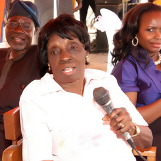 Mum with Chinwe on Bukola's 50th.