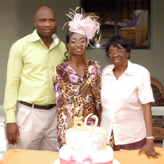 Mum with Jide and Bukola
