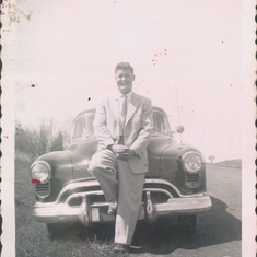 Dad and one of his many cars ...