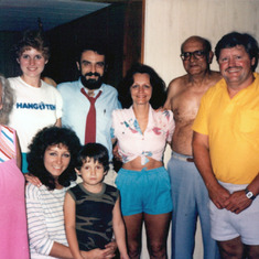 In Florida with the family (Grandma, Christine, Mark, Aunt Janie, Uncle Don, Dad and Mindy and Mark Jr in front)