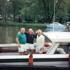 the Parker brothers on the on the boat.