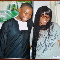 My belove Nne Oma and Rev. Peter Obi in 2014 for my thanksgiving after surviving from surgeries.