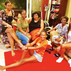 Family means so much to Auntie Grace.  Auntie with enjoying one evening with some of the ladies in the family