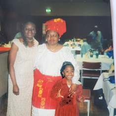 Myself, daughter& Kemi at Toyin & Lekan's wedding