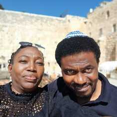 In Jerusalem at the wailing wall