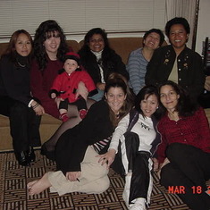 Grace with her friends on March 18, 2002