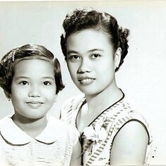 Mom (left) with her sister Abigail