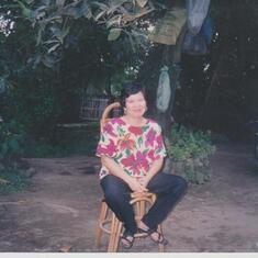 Auntie Dolly at Tacurong City, Philippines during her visit to her twin brother Blessing