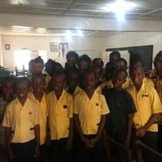 Mrs Grace Williams with students of Murraydeen Preparatory School