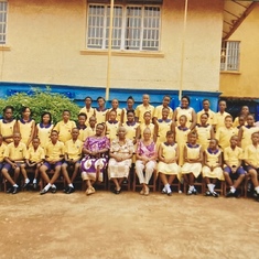With cross section of then pupils of the M.P.S , with Mrs Scott and Mrs. Harding.