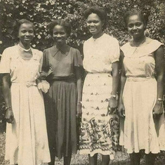 L-R: Florence Gabrielle Abiola Adeniran (née Martins, 89), Olusolape Folasade Ifaturoti (née Akinkugbe, 89), Grace Awani Alele-Williams (née Alele, 87), and Folasade Adetowun Omolara Ogunshe