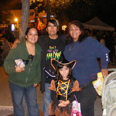 Her favorite holiday Halloween with Sabrina and sister-in-law Linda Falquez Guerra