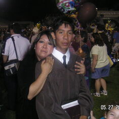 At graduation with Aaron