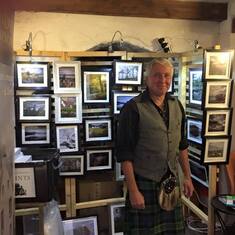 At the pop up shop in the tea rooms in Culross