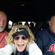 Greg's second cousin Laura Herriott and Tom and Rose Corrigan as we headed to a Chicago Cubs and Cleveland Indians game