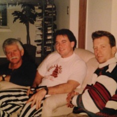 Dad, Greg and Mark - Greg's pants were quite the fashion statement back then:)