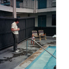 Greg watching Zach at the pool - Denver, CO 1994