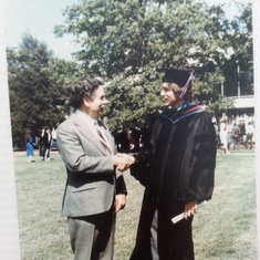 Greg with his father, Stanley at his graduation from Washburn University.