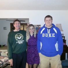 Greg, Kate, and Zach - Christmas 2012.