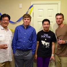 "The guys", family friends, Trevor's graduation reception, San Jose, May 2015.