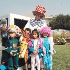 Another picture of Renn's party - the kids had so much fun getting dressed up!  Where did Gregory find those glasses??!!